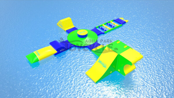 Floating Inflatable Water Park Cross Bounce Aquapark (4)