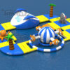 Floating Inflatable Water Park with Shark & Octopus (4)