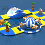 Floating Inflatable Water Park with Shark & Octopus JC-APM003