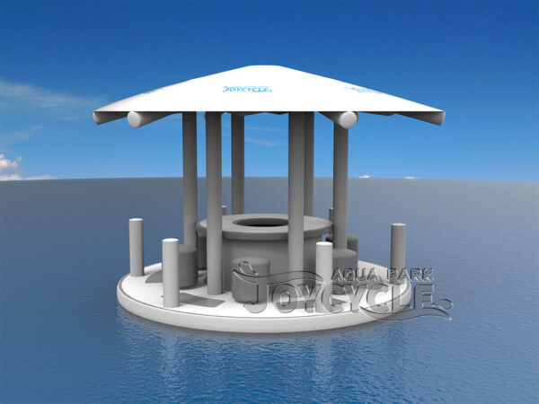 Luxury Outdoor Inflatable Island Aqua Float and Lounge Bar JC-006 - Image 3