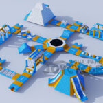 Ice Storm Inflatable Floating Water Park JC-APM023