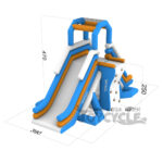 Inflatable Floating Slide Jumping Tower JC-23051