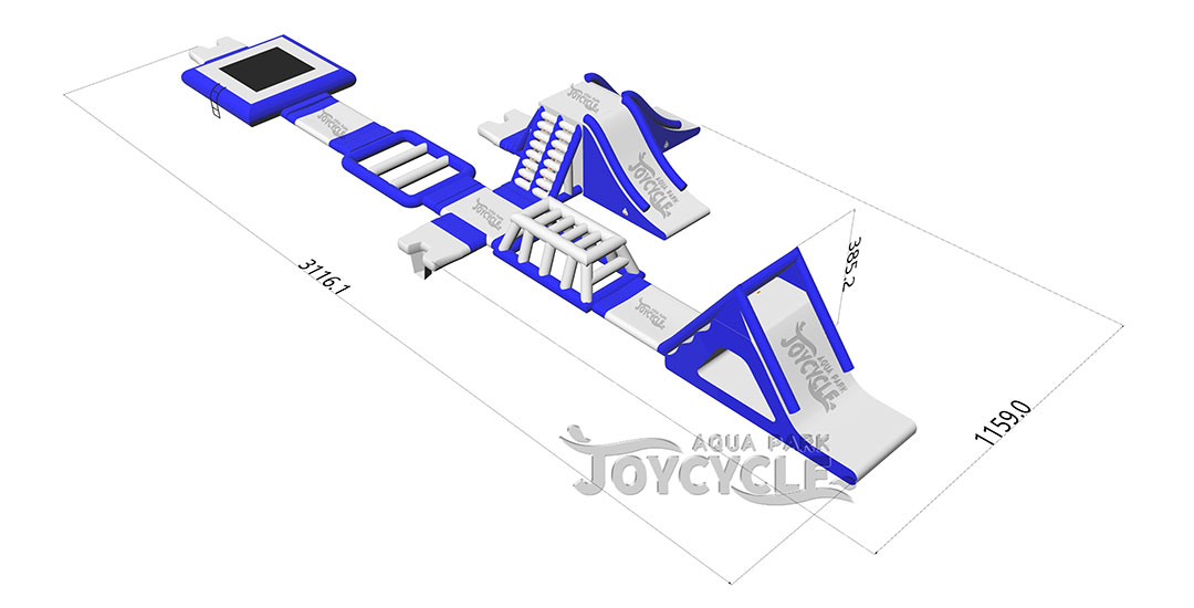 Trampoline Slide Inflatable Water Park Lakeside JC-APS21-A 5