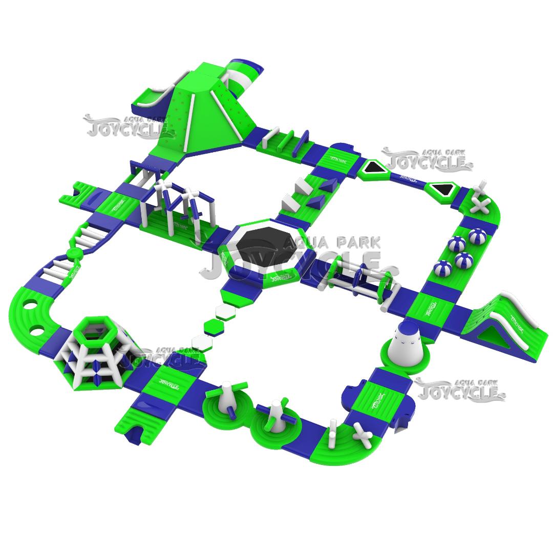 Medium Blue Green Inflatable Floating Water Park JC-APM070 (Revised)