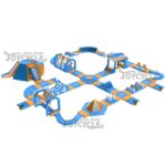 Orange Blue Medium Size Inflatable Floating Water Park JC-APM043