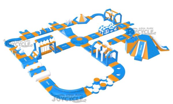 Orange Blue Medium Size Inflatable Floating Water Park JC-APM043 (3)