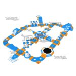 Medium Aquatic Inflatable Water Trampoline Park JC-APM071