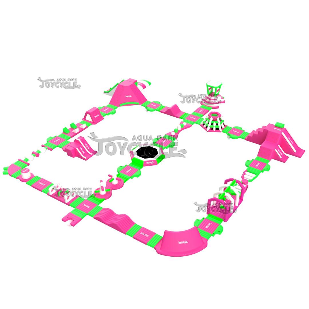 Rose Green Square Obstacle Inflatable Water Park JC-APM129