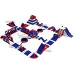 Red White Blue Square Medium Inflatable Water Park JC-APM010-C
