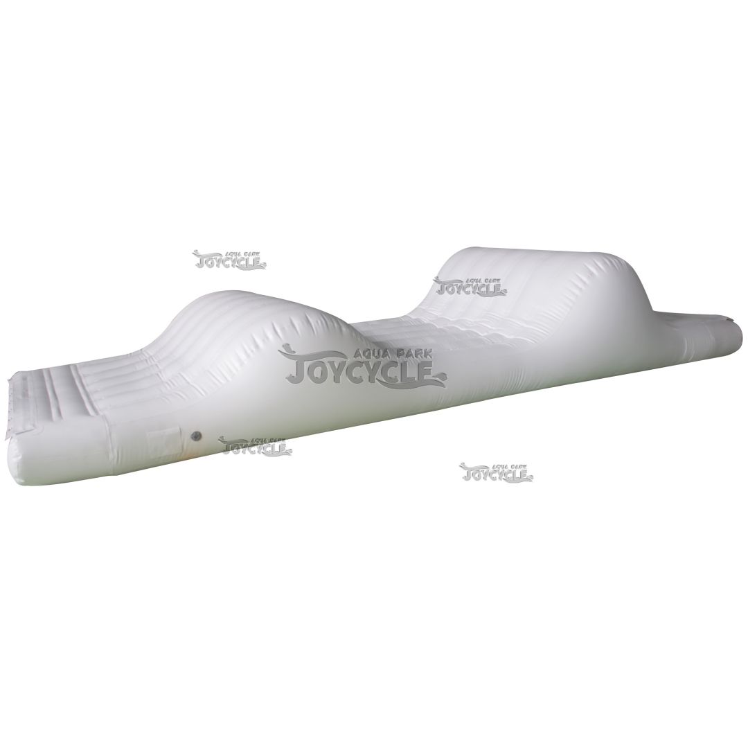 Solid White Inflatable Double Wave Running Obstacle Water Sports JC-RU019-E
